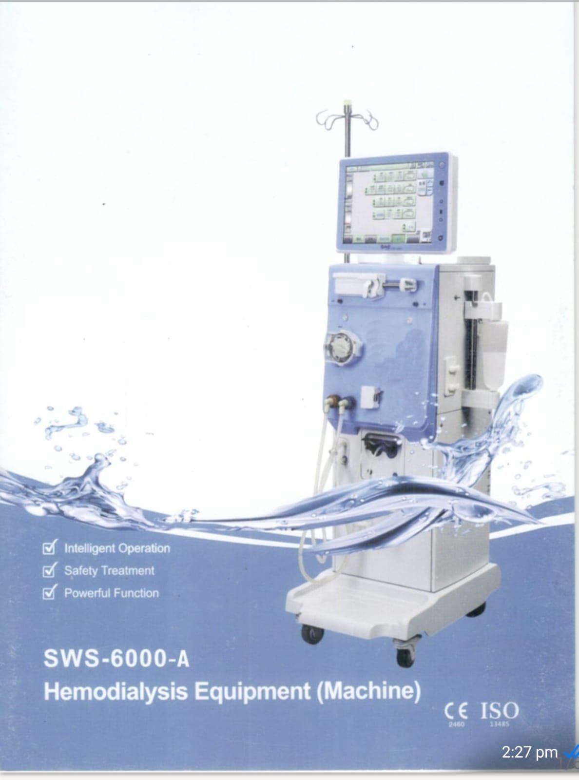 SWS-6000-A — Hemodialysis Equipment (Machine)